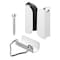 Prime-Line 7/16 in. Screen Top Hangers and Bottom Latches, Aluminum, White Finish (1 Pair) PL 7847 - alternate 1